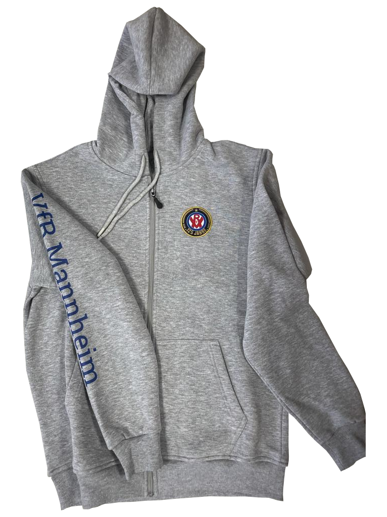 Kapuzenjacke grau VfR 125 Jahre